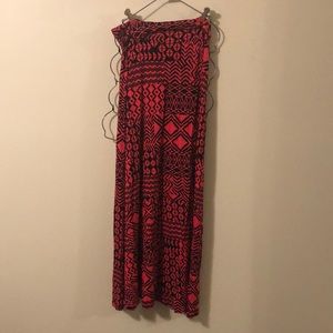 Aztec print maxi skirt